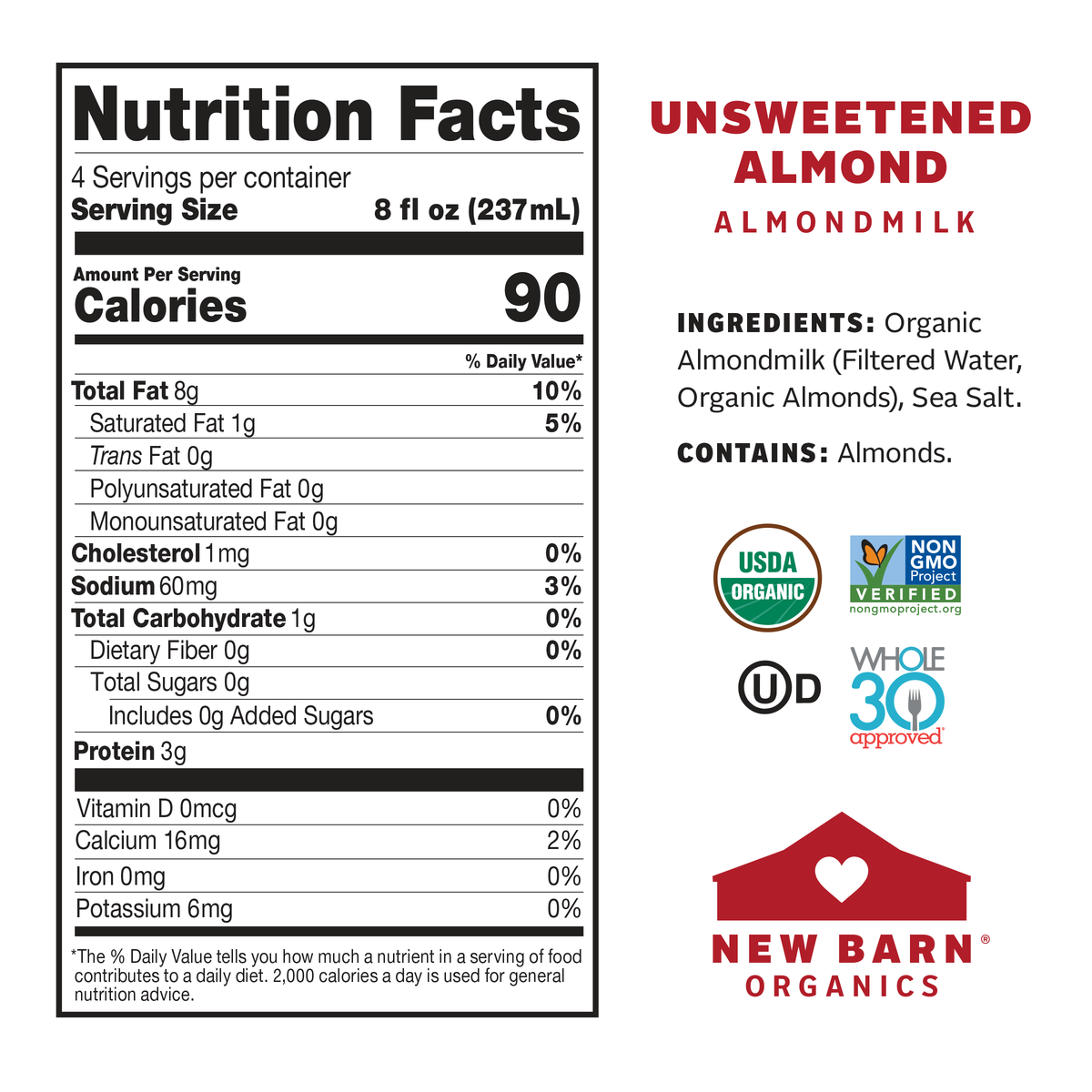 Unsweetened Almond Milk – 6 pack