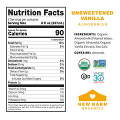 Unsweetened Vanilla Almond Milk – 6 pack